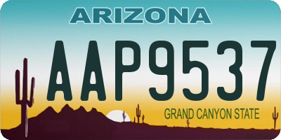 AZ license plate AAP9537