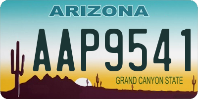 AZ license plate AAP9541