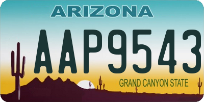 AZ license plate AAP9543