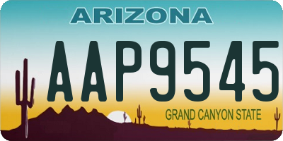 AZ license plate AAP9545