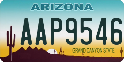 AZ license plate AAP9546