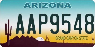 AZ license plate AAP9548