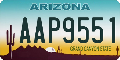 AZ license plate AAP9551