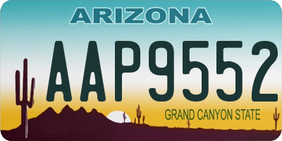 AZ license plate AAP9552