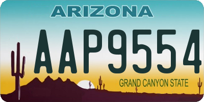 AZ license plate AAP9554