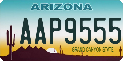 AZ license plate AAP9555