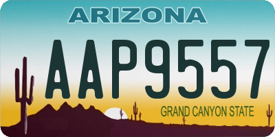 AZ license plate AAP9557