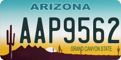 AZ license plate AAP9562