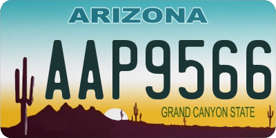 AZ license plate AAP9566