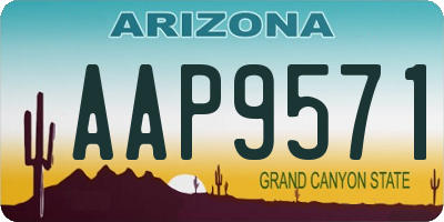 AZ license plate AAP9571