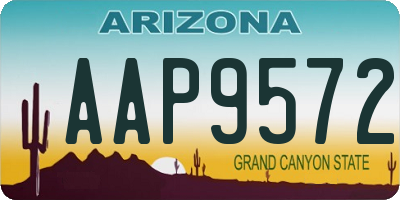 AZ license plate AAP9572