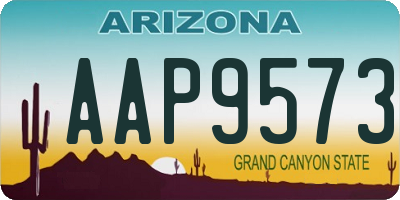 AZ license plate AAP9573