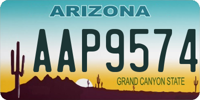 AZ license plate AAP9574