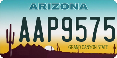 AZ license plate AAP9575