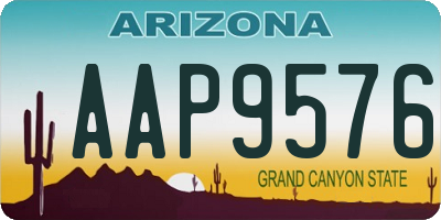 AZ license plate AAP9576