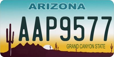 AZ license plate AAP9577