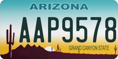 AZ license plate AAP9578