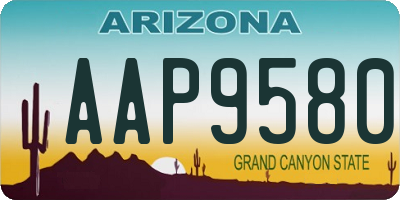 AZ license plate AAP9580