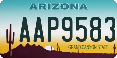 AZ license plate AAP9583