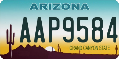 AZ license plate AAP9584