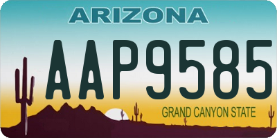 AZ license plate AAP9585