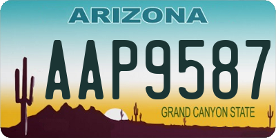 AZ license plate AAP9587