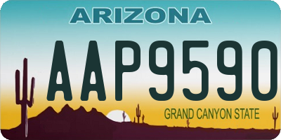 AZ license plate AAP9590