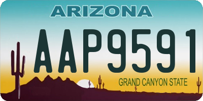 AZ license plate AAP9591