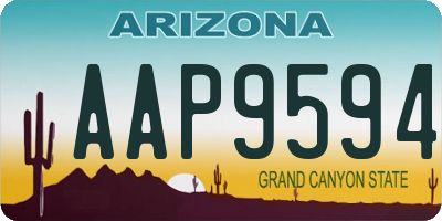 AZ license plate AAP9594