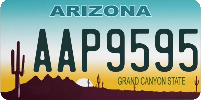 AZ license plate AAP9595