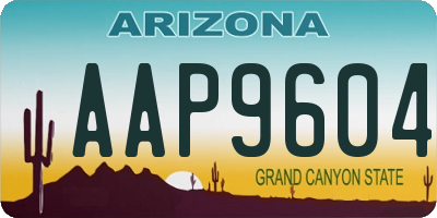 AZ license plate AAP9604