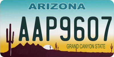 AZ license plate AAP9607