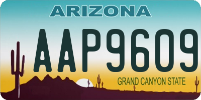 AZ license plate AAP9609