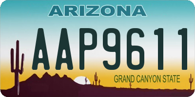 AZ license plate AAP9611