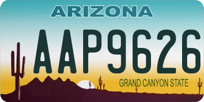 AZ license plate AAP9626