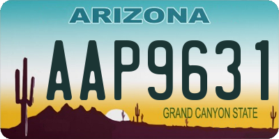 AZ license plate AAP9631
