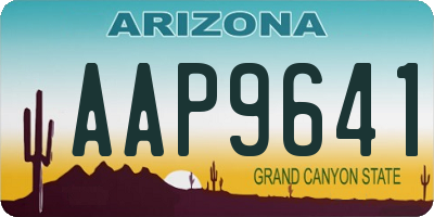 AZ license plate AAP9641