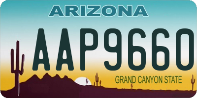 AZ license plate AAP9660