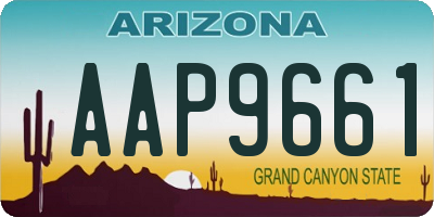 AZ license plate AAP9661