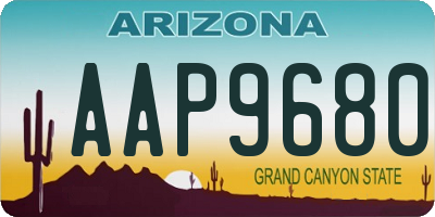 AZ license plate AAP9680