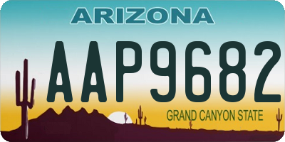 AZ license plate AAP9682