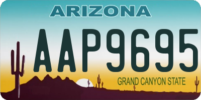 AZ license plate AAP9695