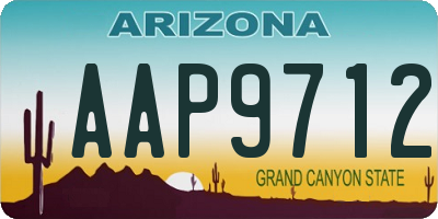 AZ license plate AAP9712