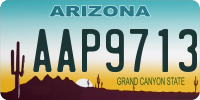 AZ license plate AAP9713