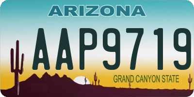 AZ license plate AAP9719