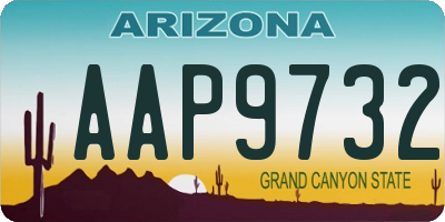 AZ license plate AAP9732