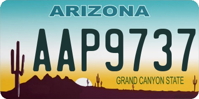 AZ license plate AAP9737