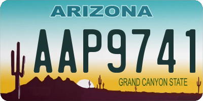 AZ license plate AAP9741