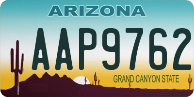 AZ license plate AAP9762