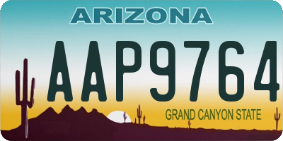 AZ license plate AAP9764